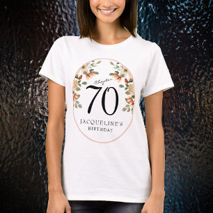 Camiseta 70 Birthday Vintage Floral