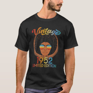 Camiseta 70 de 70 anos de idade Aniversário negro afro-amer