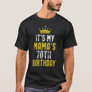 Camiseta 70 De Coroa Amarela Para Mamãe Da Filha Filho