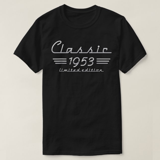 Camiseta 70 de Edição Limitada de 1953, Gift Classic, de 70 (Frente do Design)