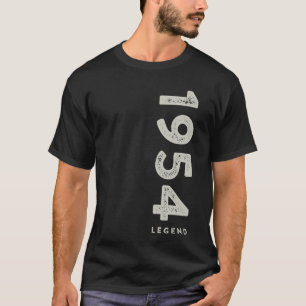 Camiseta 70 de Legenda Aniversário de 1954 para Homens, Vin