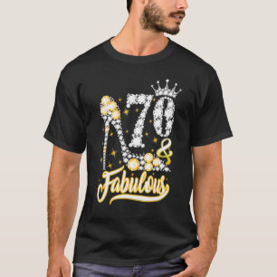 Camiseta 70 E Fabuloso 70 Aniversário Calçados Engraçado