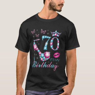 Camiseta 70 É meu aniversário de 70 anos É meu 70 Birt