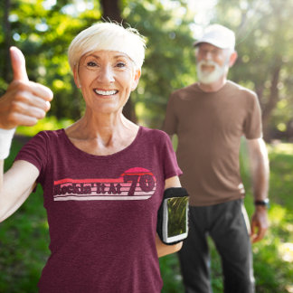 Camiseta 70 e Swanky Retro Pink Paleta Vintage Sunset