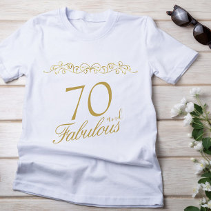 Camiseta 70 Fabuloso 70 de Ornamento Aniversário Convidado 