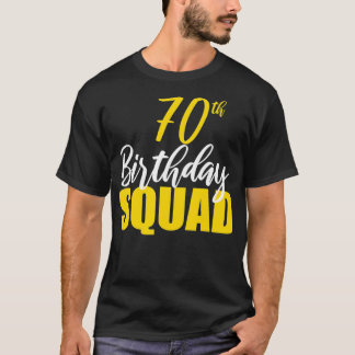 Camiseta 70 Happy Birthday Squad Party Bday Family Group