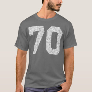 Camiseta 70 Jersey Uniform Esportivo de Universidade Número