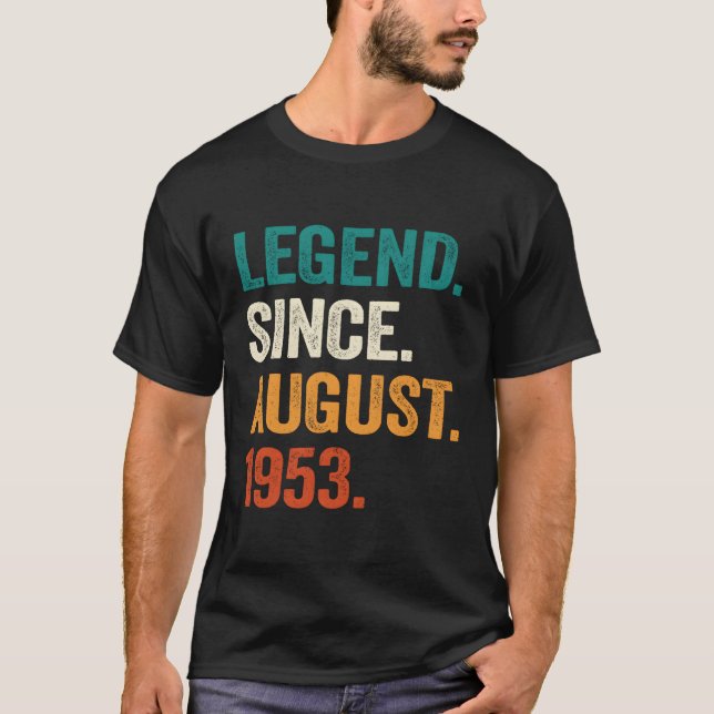 Camiseta 70 Legenda Desde agosto de 1953 70 (Frente)