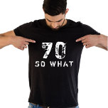 Camiseta 70 Que Engraçado Dizer 70 de Aniversário Homem Neg<br><div class="desc">70 Que Engraçado Dizer Camiseta Negra 70 de Aniversário. Uma citação engraçada que tenho 70 e assim como nas fontes modernas e na cor branca. Presente perfeito para uma pessoa com senso de humor.</div>