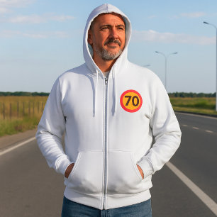 Camiseta 70 Sinal de velocidade-limite de circulação rodovi