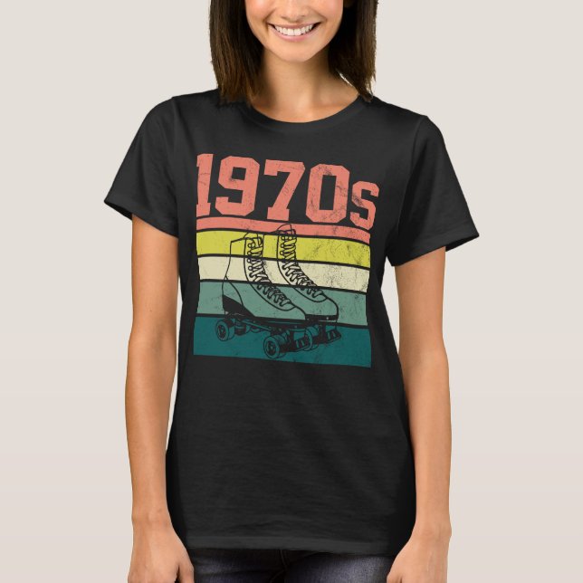 Camiseta 70er Retro patins (Frente)