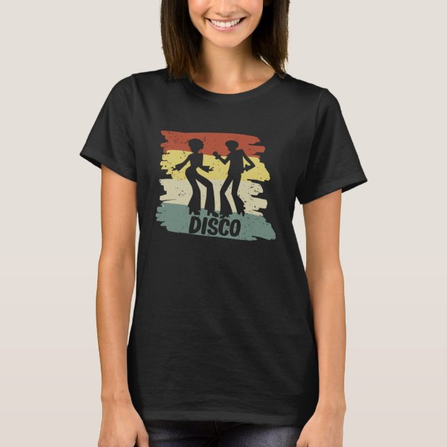 Camiseta 70s Disco Themed Vintage Retro Dancing (Frente)