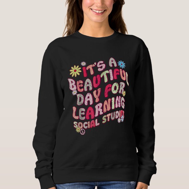 Camiseta 70s It's A Beautiful Day For Learning Social Studi (Frente)