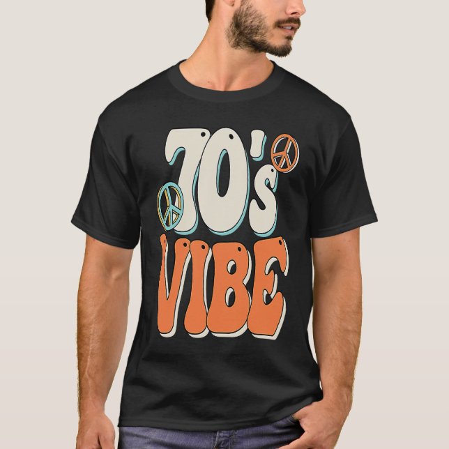 Camiseta 70s Vibe 70s Costume Groovy Peace Hippie 70's Them (Frente)