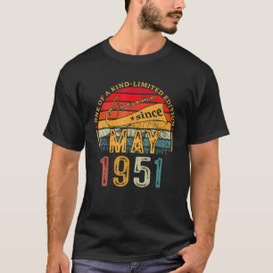 Camiseta 71 Anos De Idade Incrível Desde Maio De 1951 Ofere