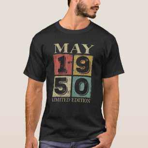 Camiseta 71 Anos De Maio De 1950 71Rua Aniversário Incrív