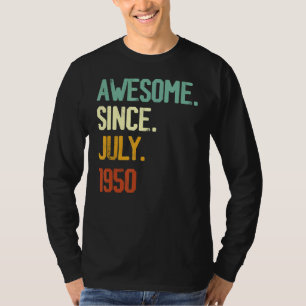 Camiseta 72º Aniversário Impressionante Desde Julho De 1950