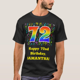 Camiseta 72º Aniversário: Símbolos Musicais Coloridos, Rain