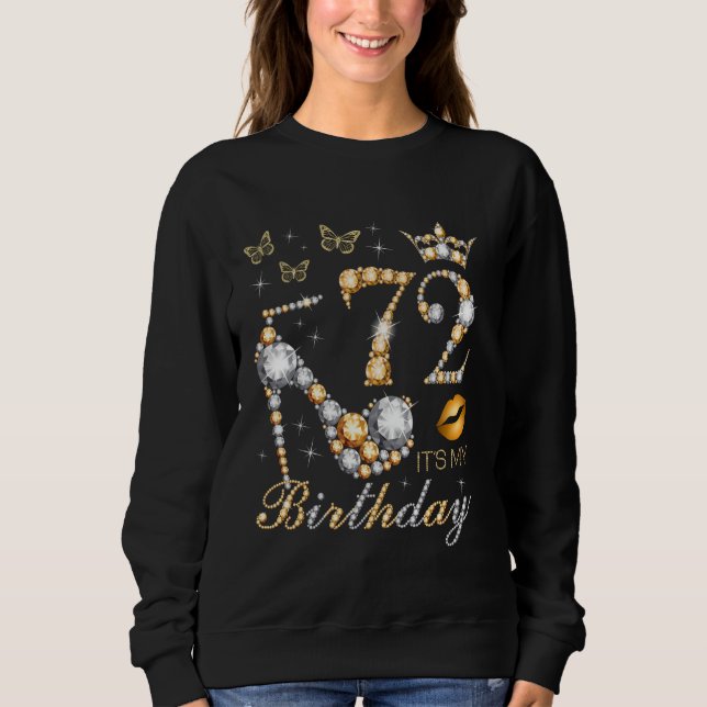 Camiseta 72º É minha Festa de aniversário 72 anos 72º B-da (Frente)