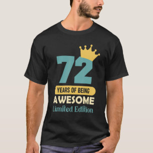 Camiseta 72 Anos De Espetacular 72.º Aniversário