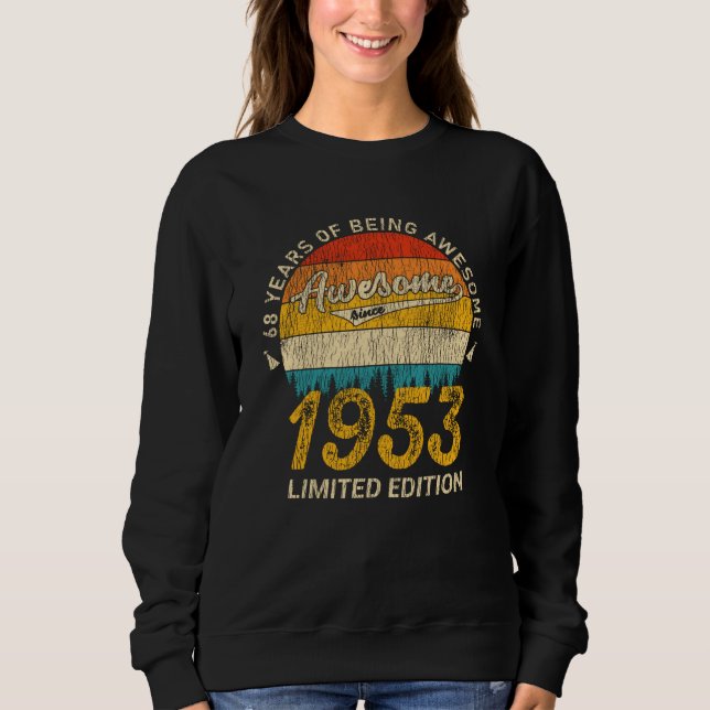 Camiseta 72 anos de idade 1953 Retro Incrível 72º presente  (Frente)