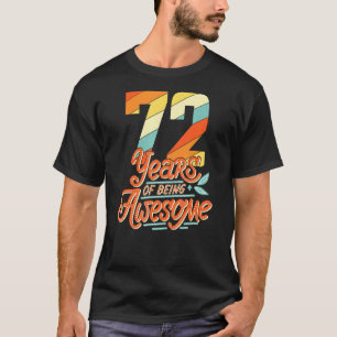 Camiseta 72 anos de idade - Gráfico de Cor Retroativa 72.º
