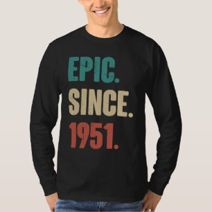 Camiseta 72 anos Vintage 1951 Aniversário 72° Decorati