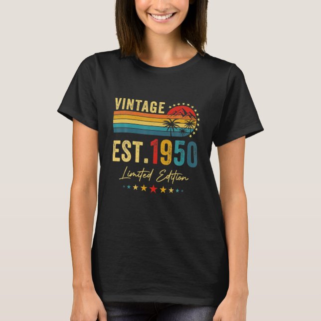 Camiseta 72 Decorações de Aniversário 72 BDay 1950 (Frente)