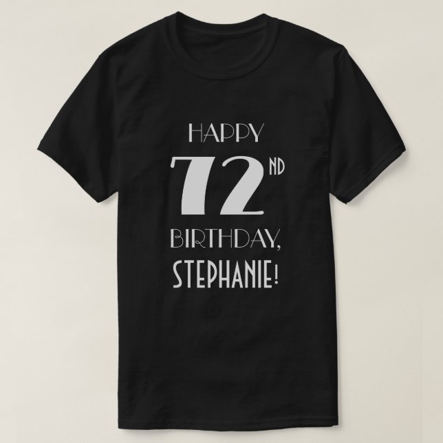 Camiseta 72nd Birthday Party - Art Deco Inspired Look Shirt (Frente do Design)