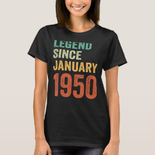 Camiseta 73ª Lenda de Aniversário Desde Janeiro de 1950 Mul