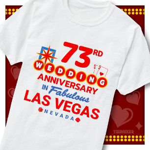Camiseta 73º Aniversário de Casamento Fabuloso Casal de Las