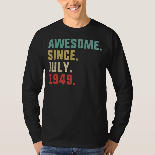 Camiseta 73º aniversário dos homens incríveis desde julho d (Frente)