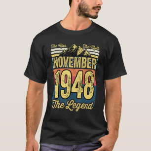 Camiseta 73º Aniversário O Homem O Mito A Lenda Nov