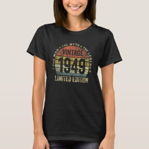 Camiseta 73 anos Vintage 1949 73º aniversário
