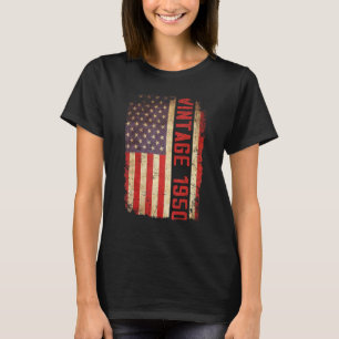 Camiseta 73 anos Vintage 1950 American Flag 73º Birth