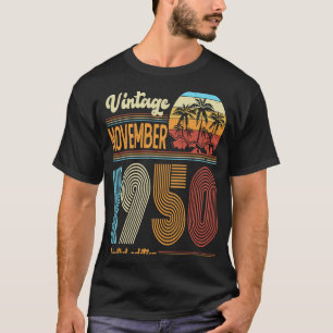 Camiseta 73 anos Vintage de aniversário novembro de 1950 Mu