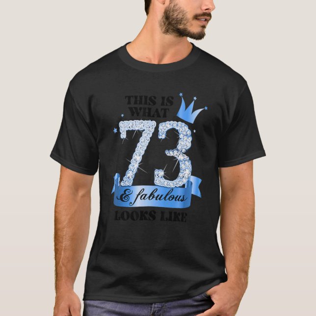 Camiseta 73 e fabuloso I Blue White Party Group Candid Phot (Frente)
