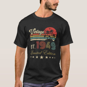 Camiseta 73Rd Birthday Born 1949 Vintage Limited Edition 73