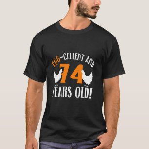 Camiseta 74º Aniversário 74 Anos Fazendeiro de Galinha Gali