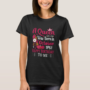Camiseta 74º Aniversário Salto Alto Uma Rainha Nasceu em Ou