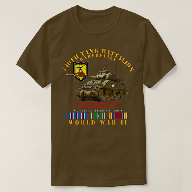 Camiseta 740º Batalhão de Tanque w Tanque WII EU SVC (Frente do Design)
