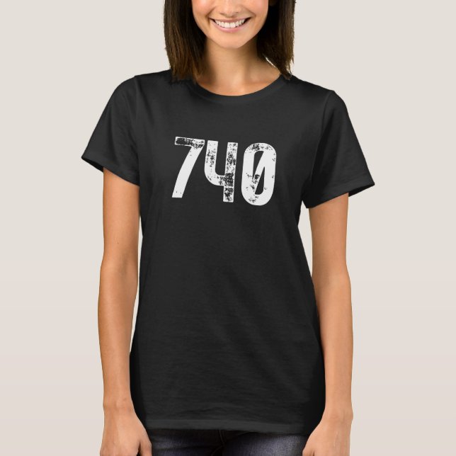 Camiseta 740 Area Code Newark OH Mobile Telephone Area Code (Frente)