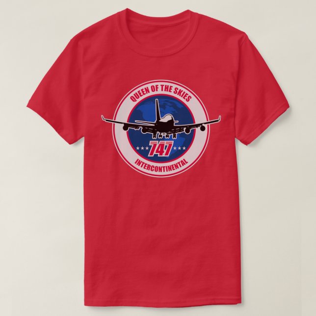 Camiseta 747 Jumbo Jet  (Frente do Design)