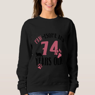 Camiseta 74. º Aniversário 74 anos Gato Mãe Gato Nascido