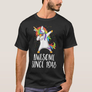 Camiseta 74.º Aniversário do Unicorn Dab Incrível desde 194
