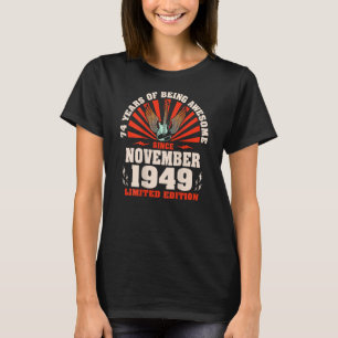 Camiseta 74 Aniversário Vintage Guitarista Violão 1 de nove