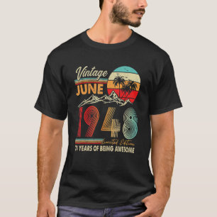 Camiseta 74 anos 74. Aniversário Decoration junho 1948