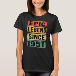 Camiseta 74 Anos De Idade Dia 1951 Legenda Epic 74. º Anive