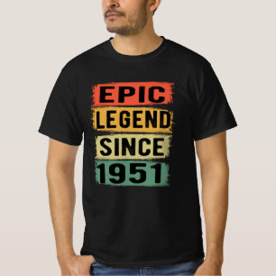 Camiseta 74 Anos De Idade Dia 1951 Legenda Epic 74. º Anive
