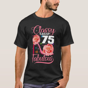 Camiseta 75º Aniversário Clássico Sassy 75 Fabuloso Porco d